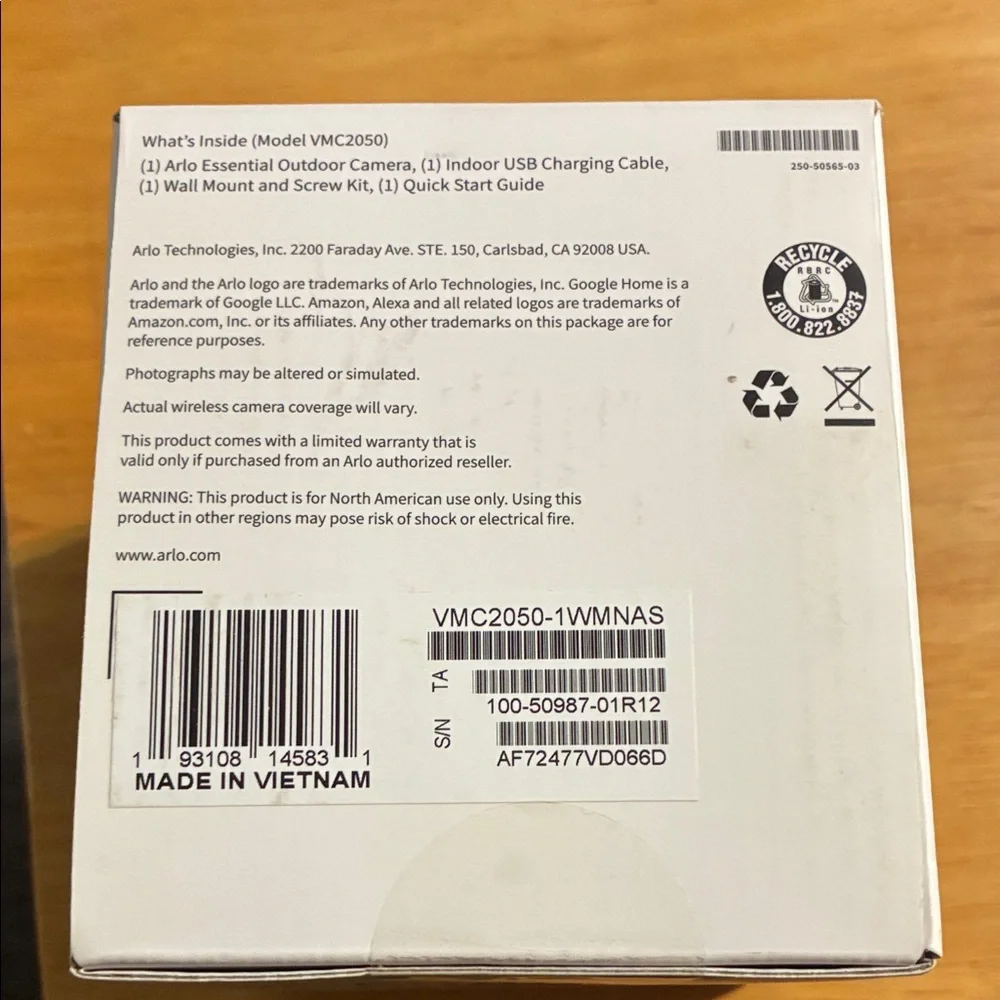 Arlo Security Camera with Night Vision